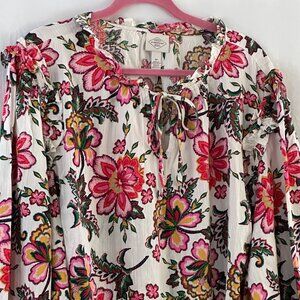 St. John's Bay Easy Breezy Floral Top
